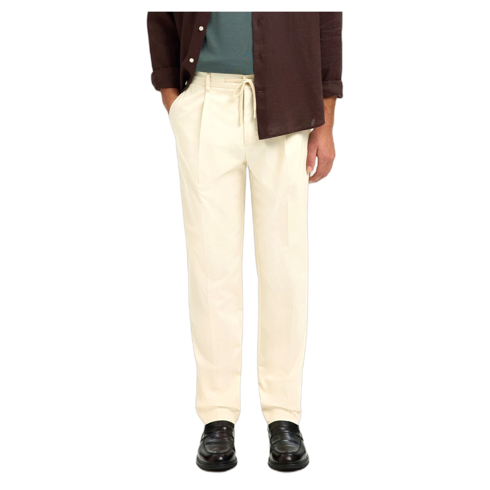 SELECTED HOMME pantaloni selected homme 190 regular tape leroy pleat jari pant - beige - 2