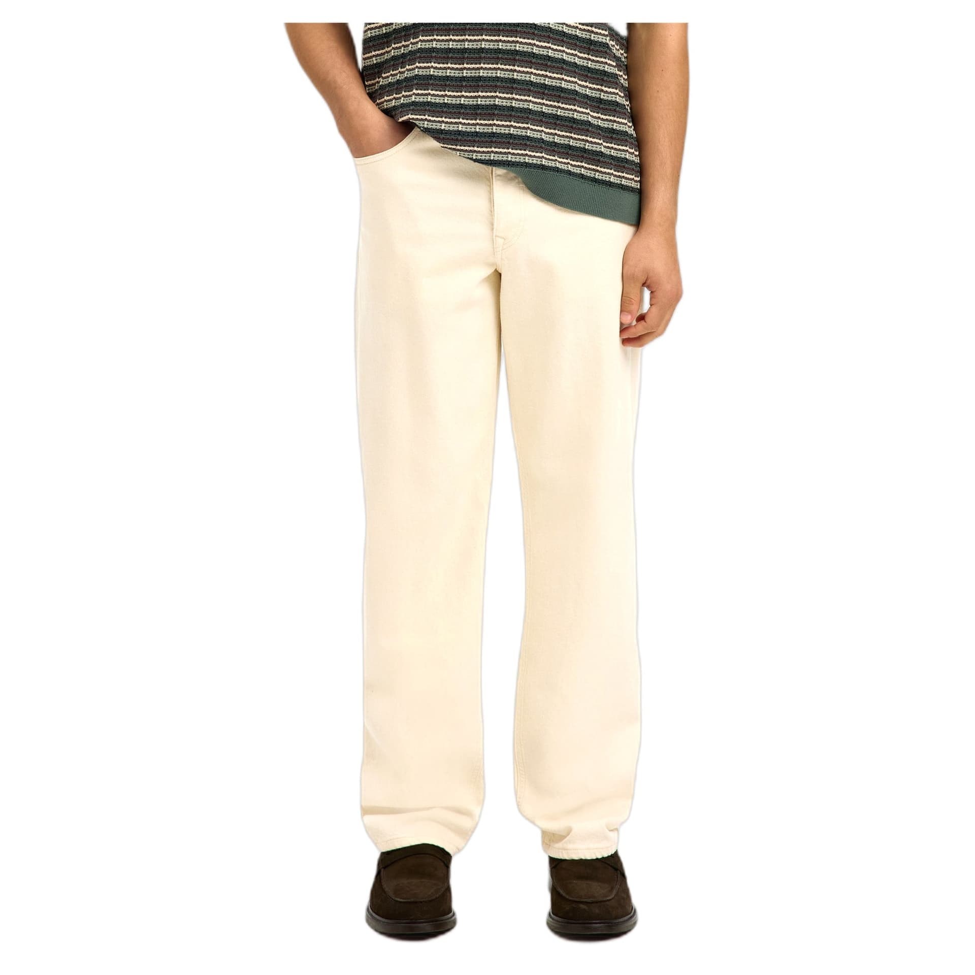 SELECTED HOMME pantaloni selected homme 220 loose ben summer jeans - ecru - 2
