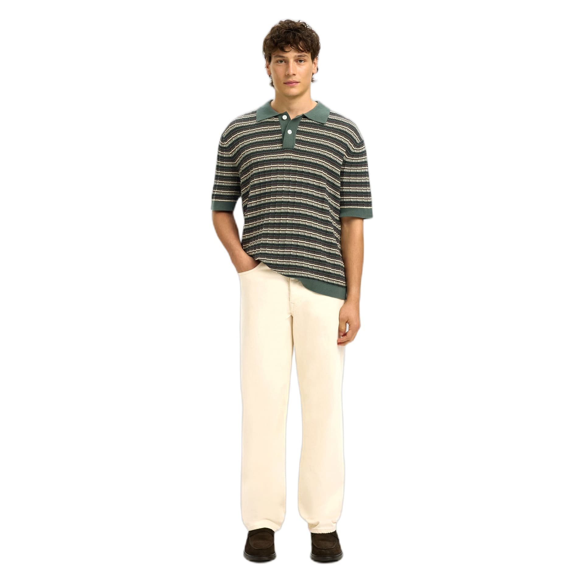 SELECTED HOMME pantaloni selected homme 220 loose ben summer jeans - ecru - 3