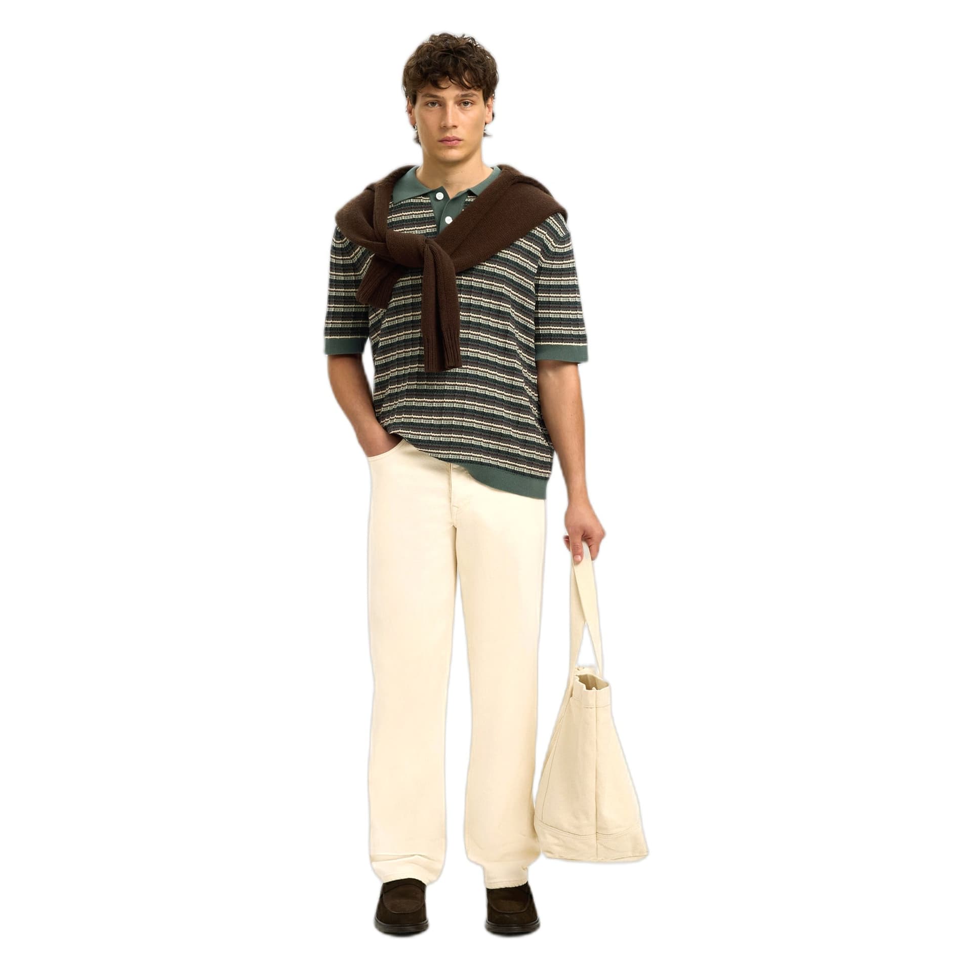 SELECTED HOMME pantaloni selected homme 220 loose ben summer jeans - ecru - 4