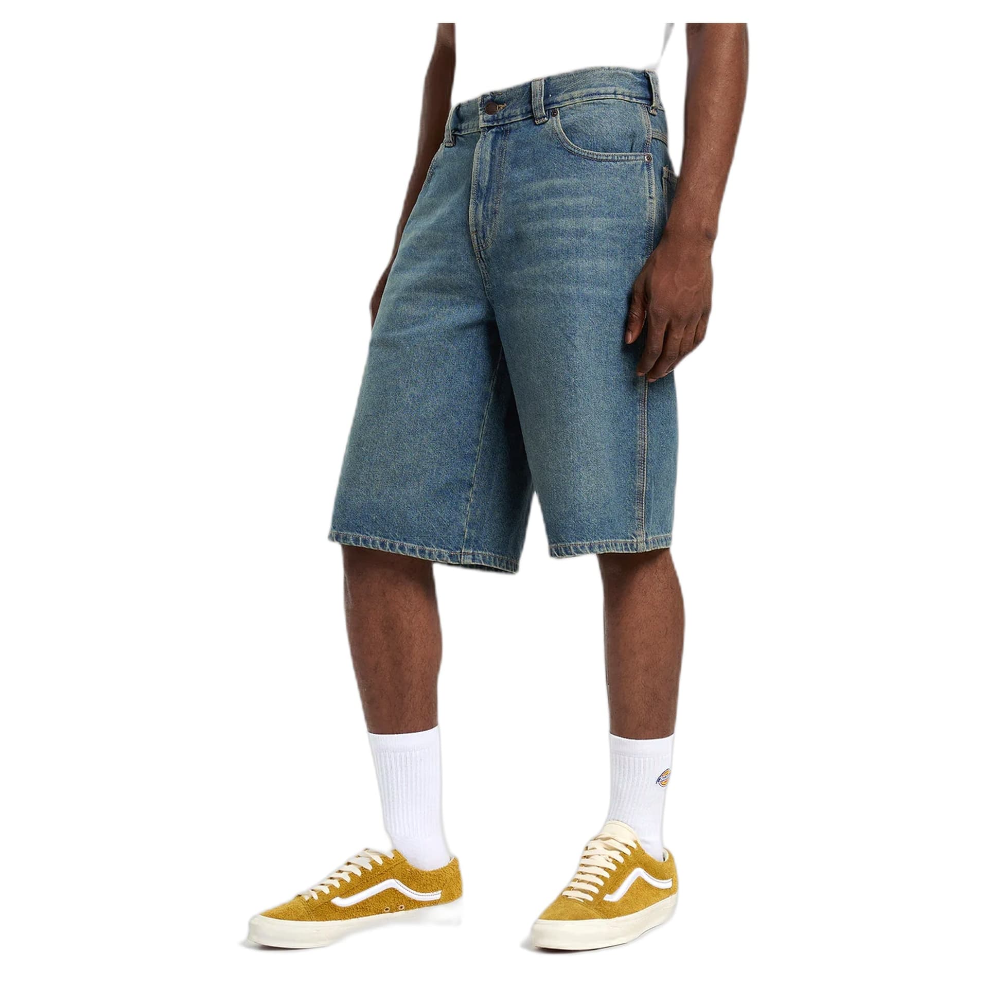 DICKIES bermuda dickies 958 13 inch loose short jeans - khaki tinted blue - 3