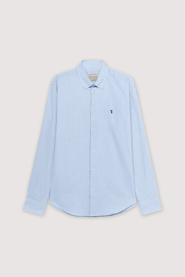 TRUSSARDI camicia a righe uomo blue - 5
