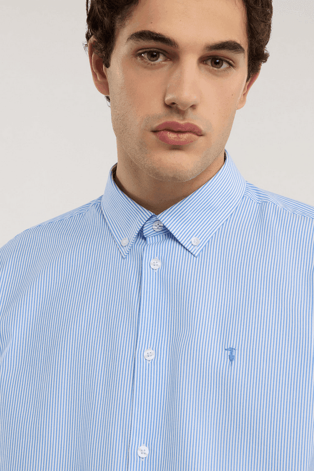 TRUSSARDI camicia a righe uomo blue - 3