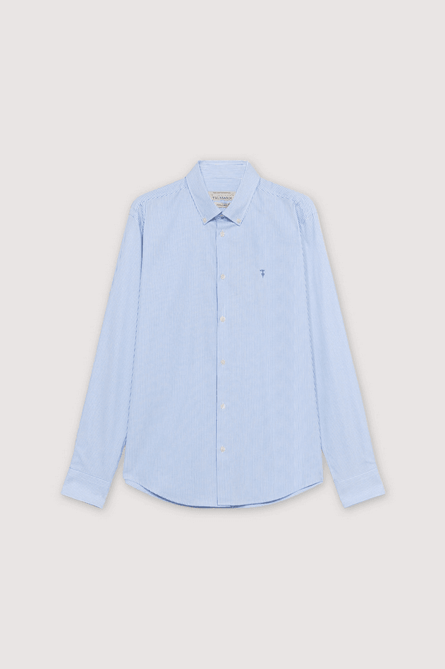 TRUSSARDI camicia a righe uomo light blue - 6