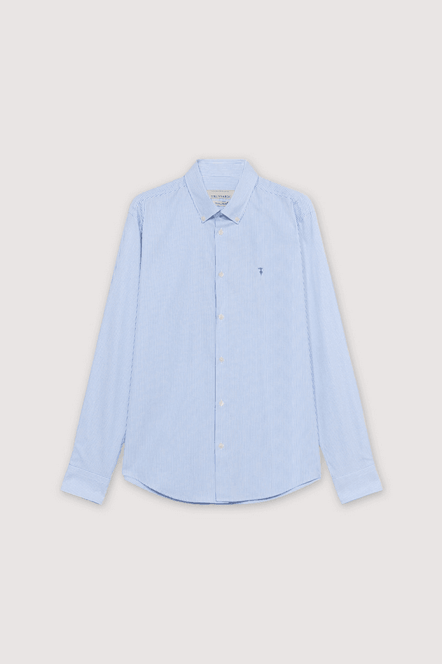 TRUSSARDI camicia a righe uomo light blue - 6