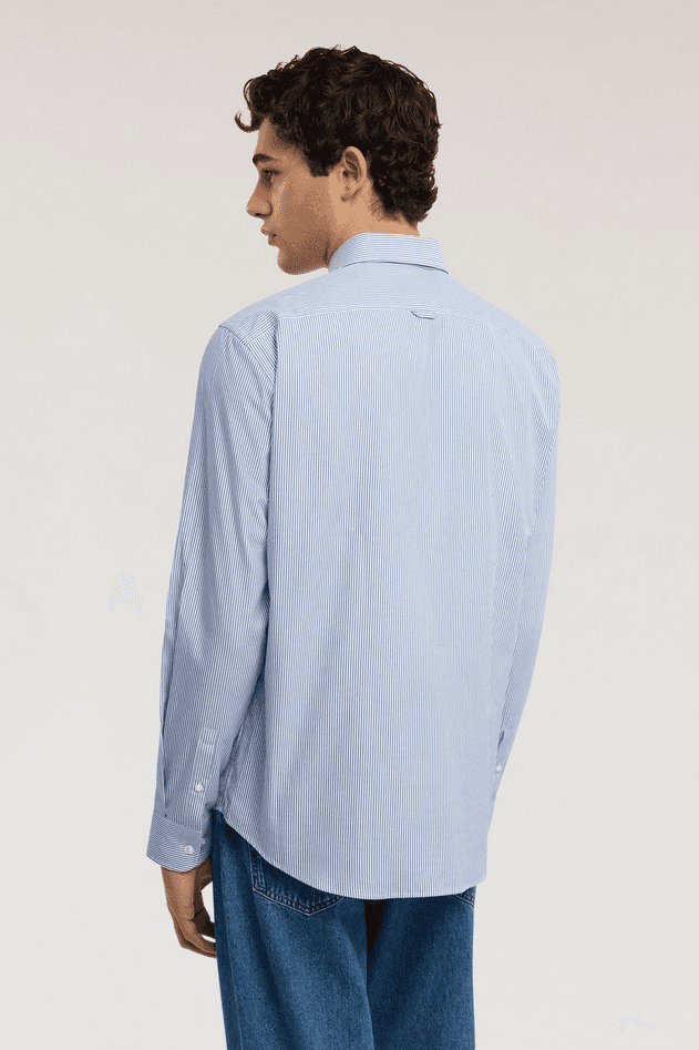 TRUSSARDI camicia a righe uomo light blue - 4