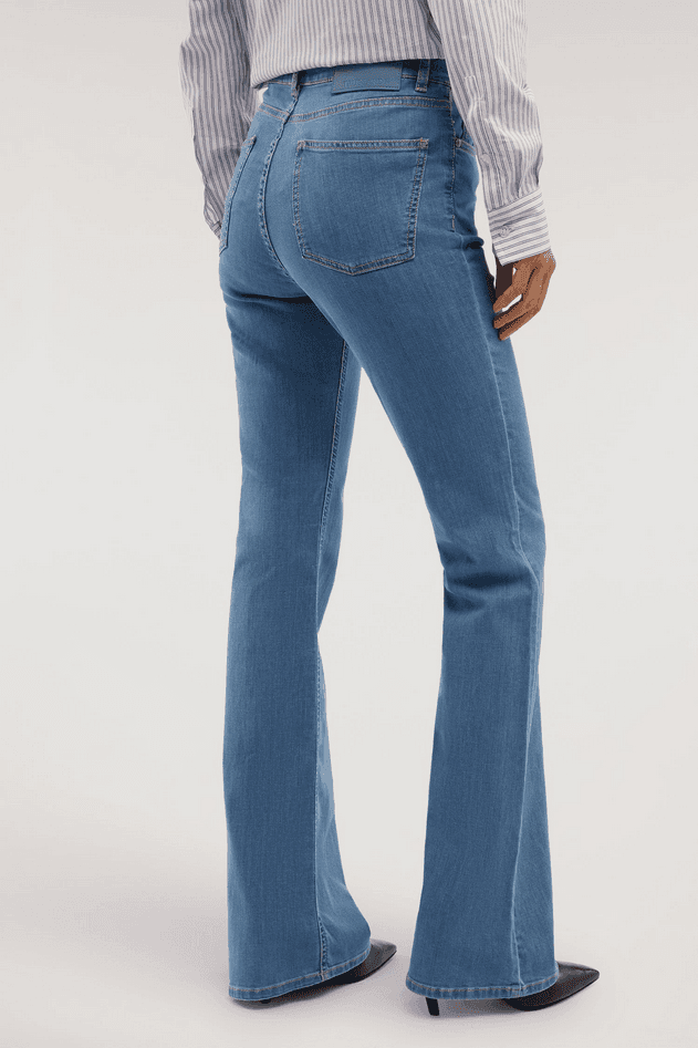 TRUSSARDI jeans a zampa donna blue - 4