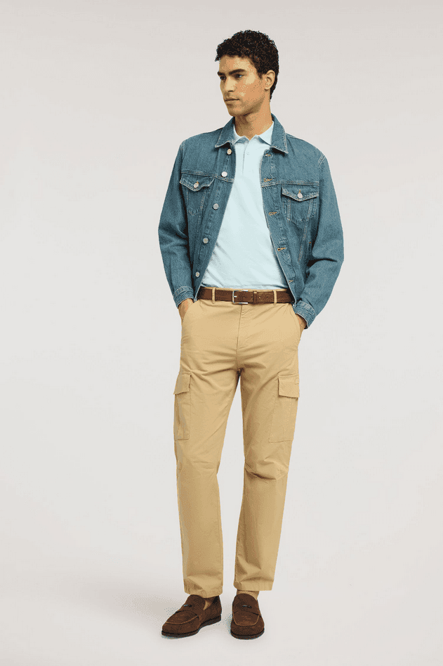 TRUSSARDI polo slim fit uomo light blue - 5