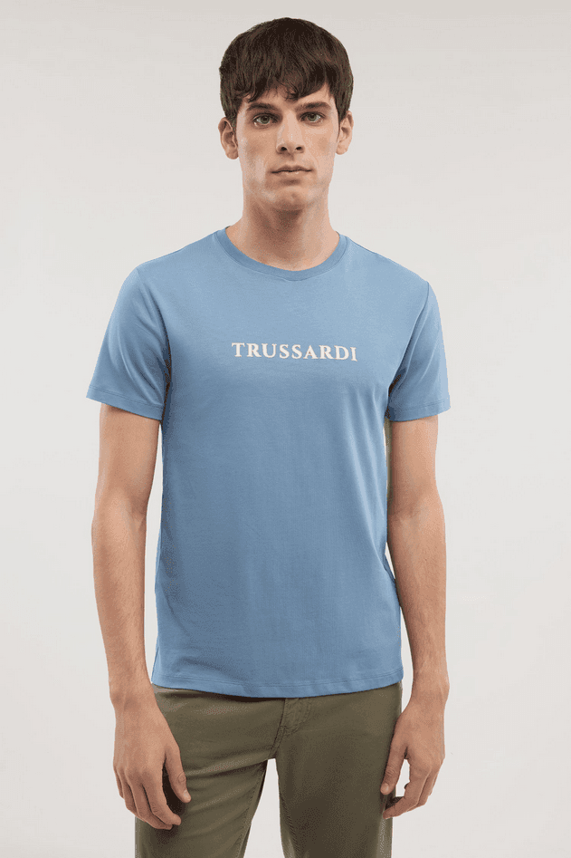 TRUSSARDI t-shirt uomo azzurro - 2