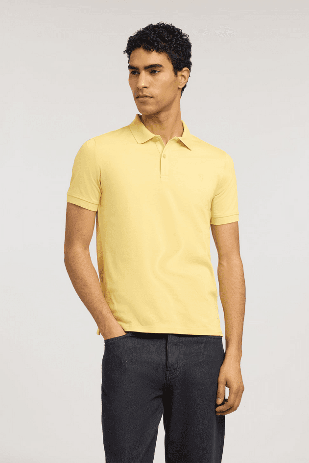 TRUSSARDI polo slim fit uomo giallo - 2
