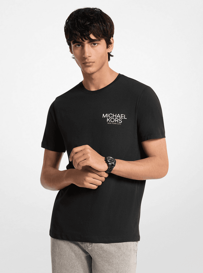 MICHAEL KORS t-shirt con stampa uomo nero - 3