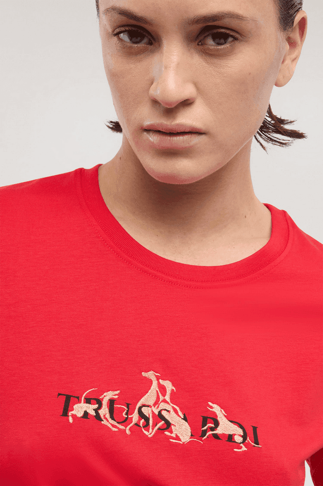 TRUSSARDI t-shirt donna rossa - 3
