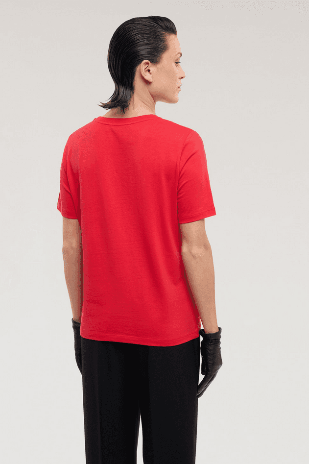 TRUSSARDI t-shirt donna rossa - 4