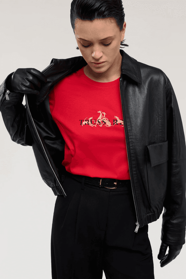 TRUSSARDI t-shirt donna rossa - 5