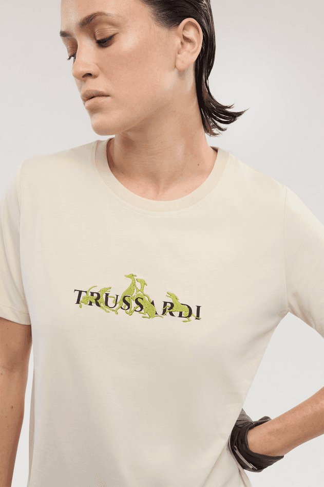 TRUSSARDI t-shirt donna beige - 3