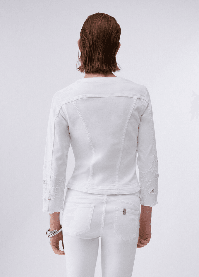 LIU JO giubbino con ricamo donna bianco - 5
