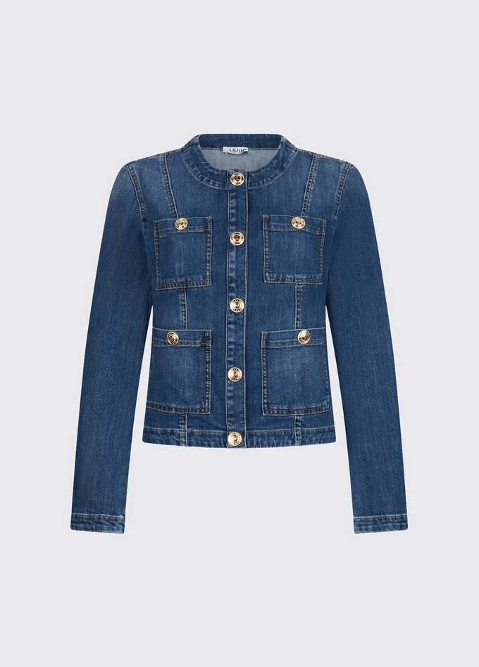 LIU JO giubbino donna denim blu scuro - 7