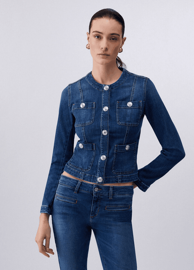 LIU JO giubbino donna denim blu scuro - 2