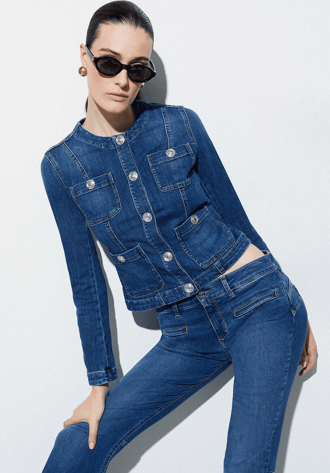 LIU JO giubbino donna denim blu scuro - 3