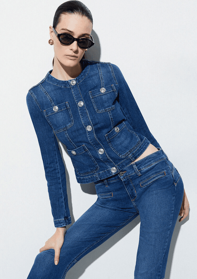 LIU JO giubbino donna denim blu scuro - 3