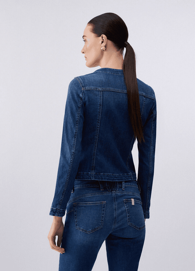 LIU JO giubbino donna denim blu scuro - 5