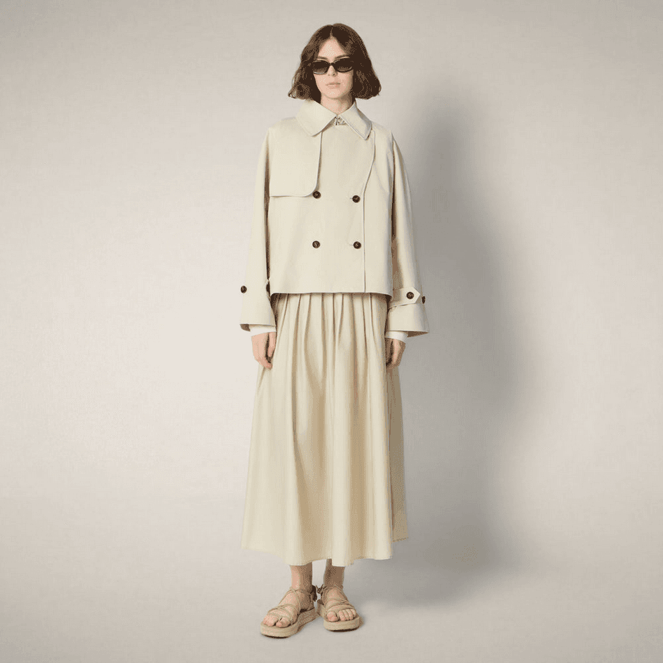 SAVE THE DUCK giubbino impermeabile donna beige - 2