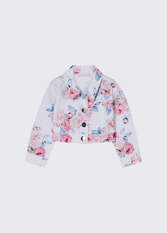 LIU JO KIDS giubbotto bambina bianco e fiori - 3