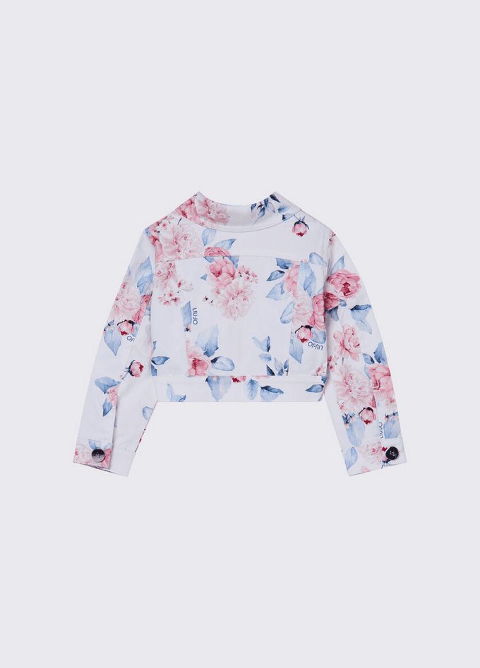 LIU JO KIDS giubbotto bambina bianco e fiori - 2