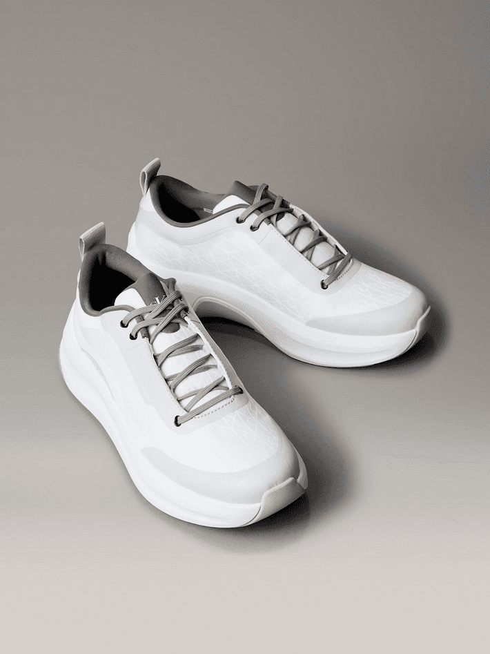 calvin klein sneakers uomo bianco-grigio - 2