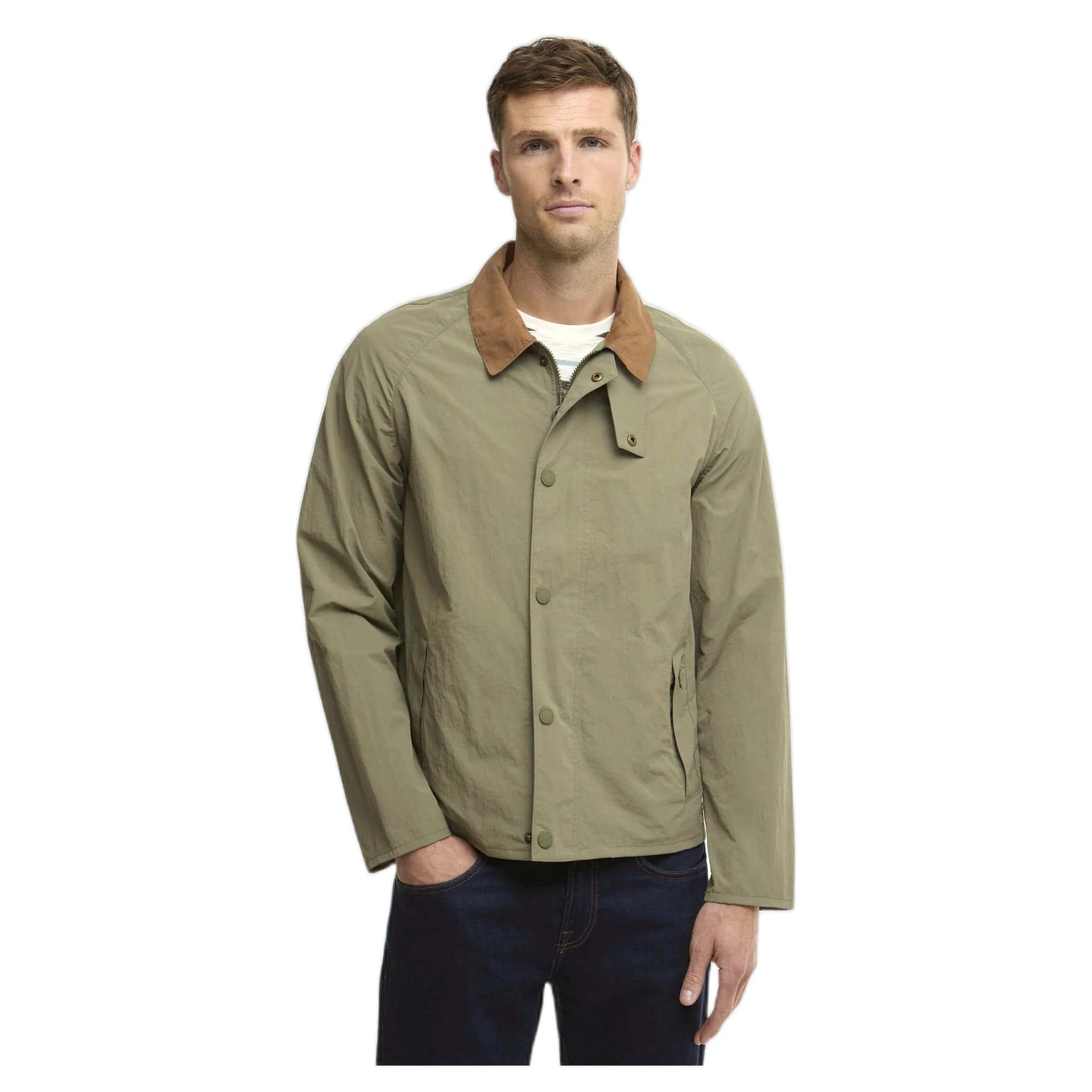 BARBOUR giacca barbour tracker showerproof jacket - dusty olive - 2