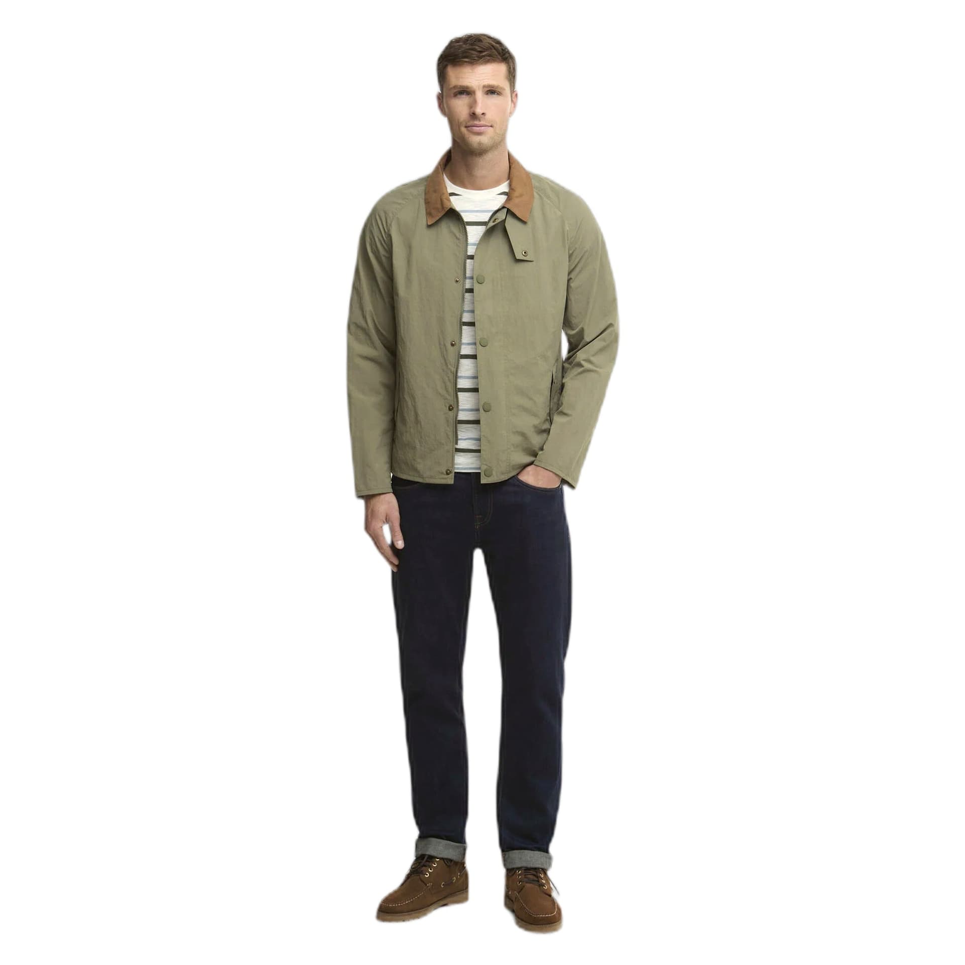 BARBOUR giacca barbour tracker showerproof jacket - dusty olive - 6