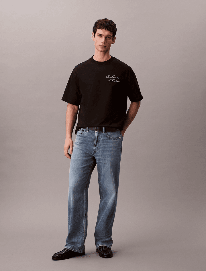 calvin klein t-shirt con logo uomo nero - 5