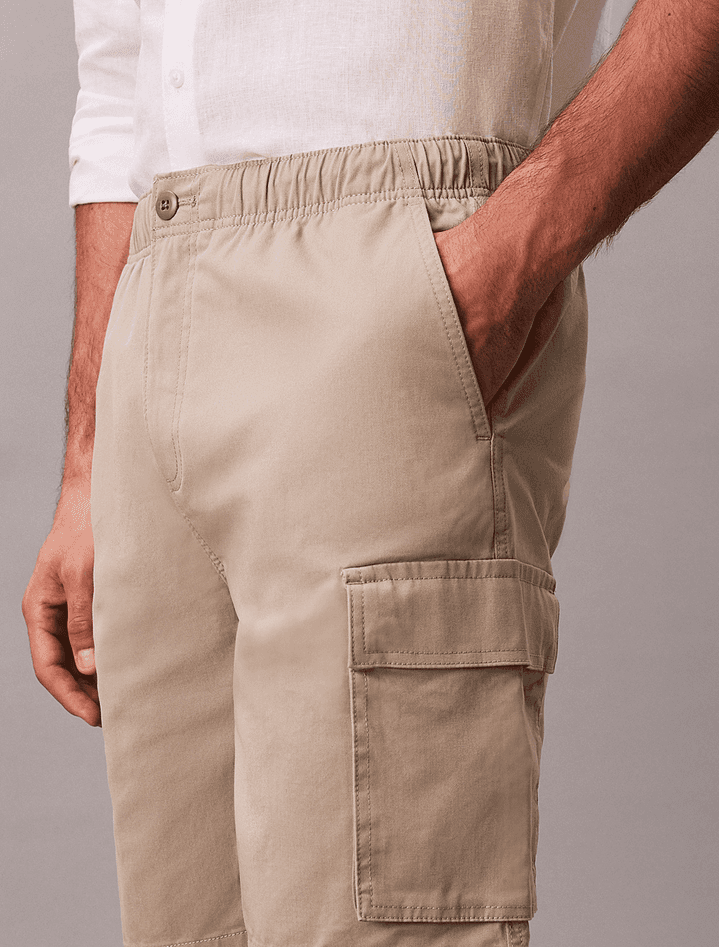 calvin klein shorts cargo uomo kaki - 3