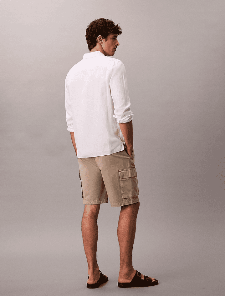 calvin klein shorts cargo uomo kaki - 5