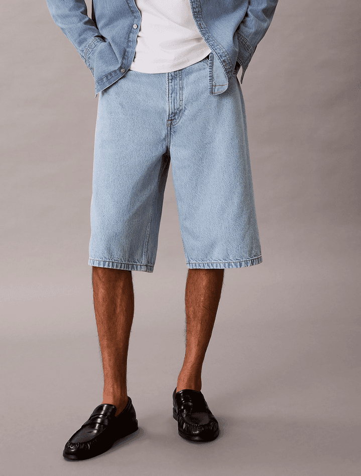 calvin klein shorts in jeans uomo blue - 3