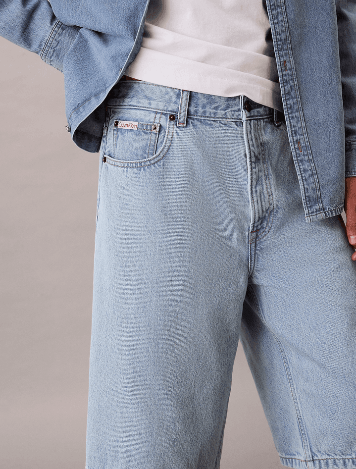 calvin klein shorts in jeans uomo blue - 4