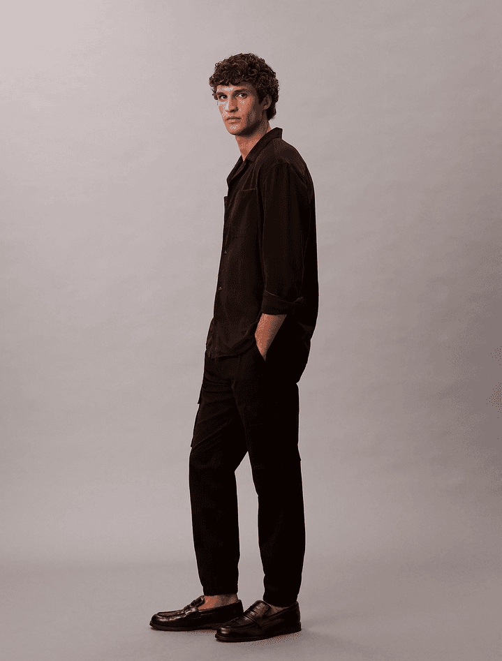 calvin klein pantalone cargo skinny nero - 2