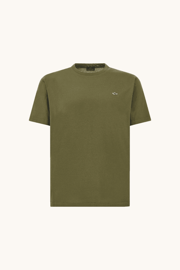 Paul&amp;Shark t-shirt in cotone jersey uomo militare - 3
