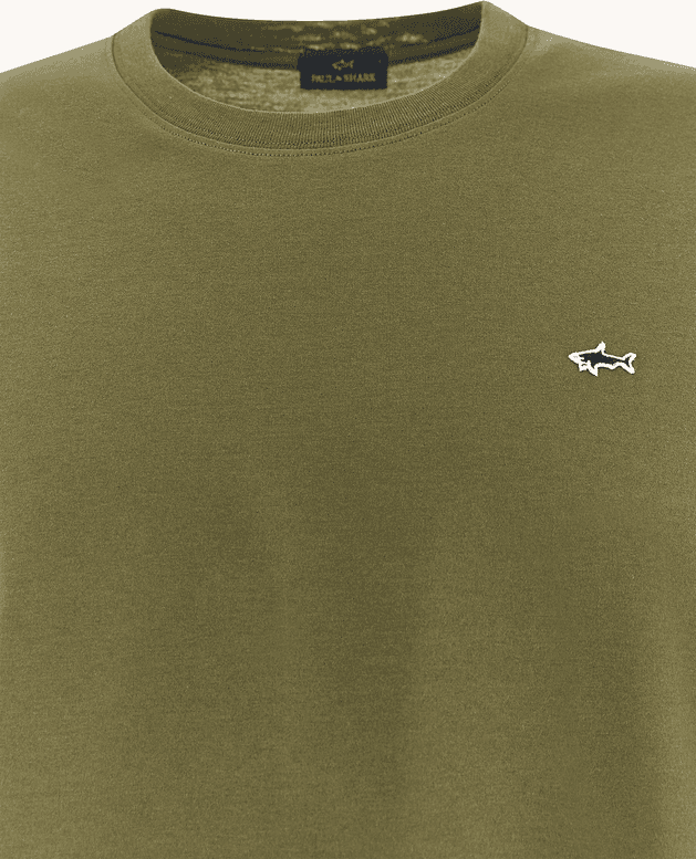 Paul&amp;Shark t-shirt in cotone jersey uomo militare - 2