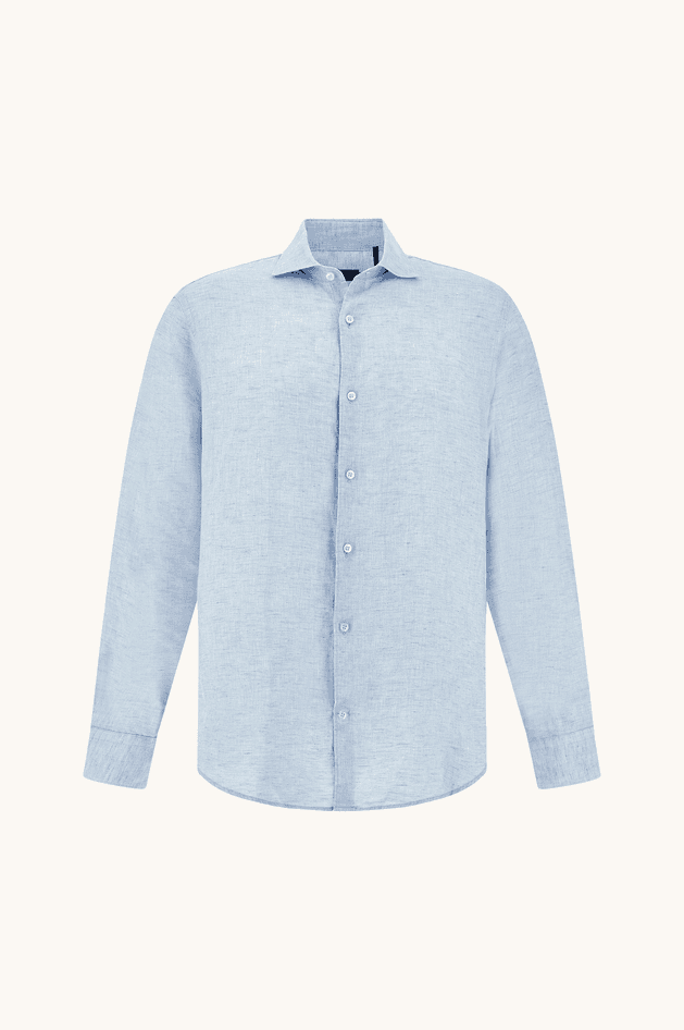 Paul&amp;Shark camicia in lino uomo azzurro - 7