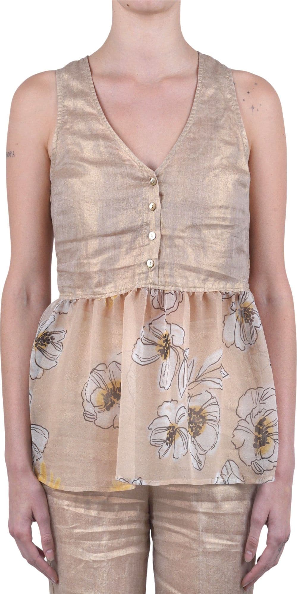 ALESSIA SANTI Alessia Santi - Top - 470189 - Oro - 3