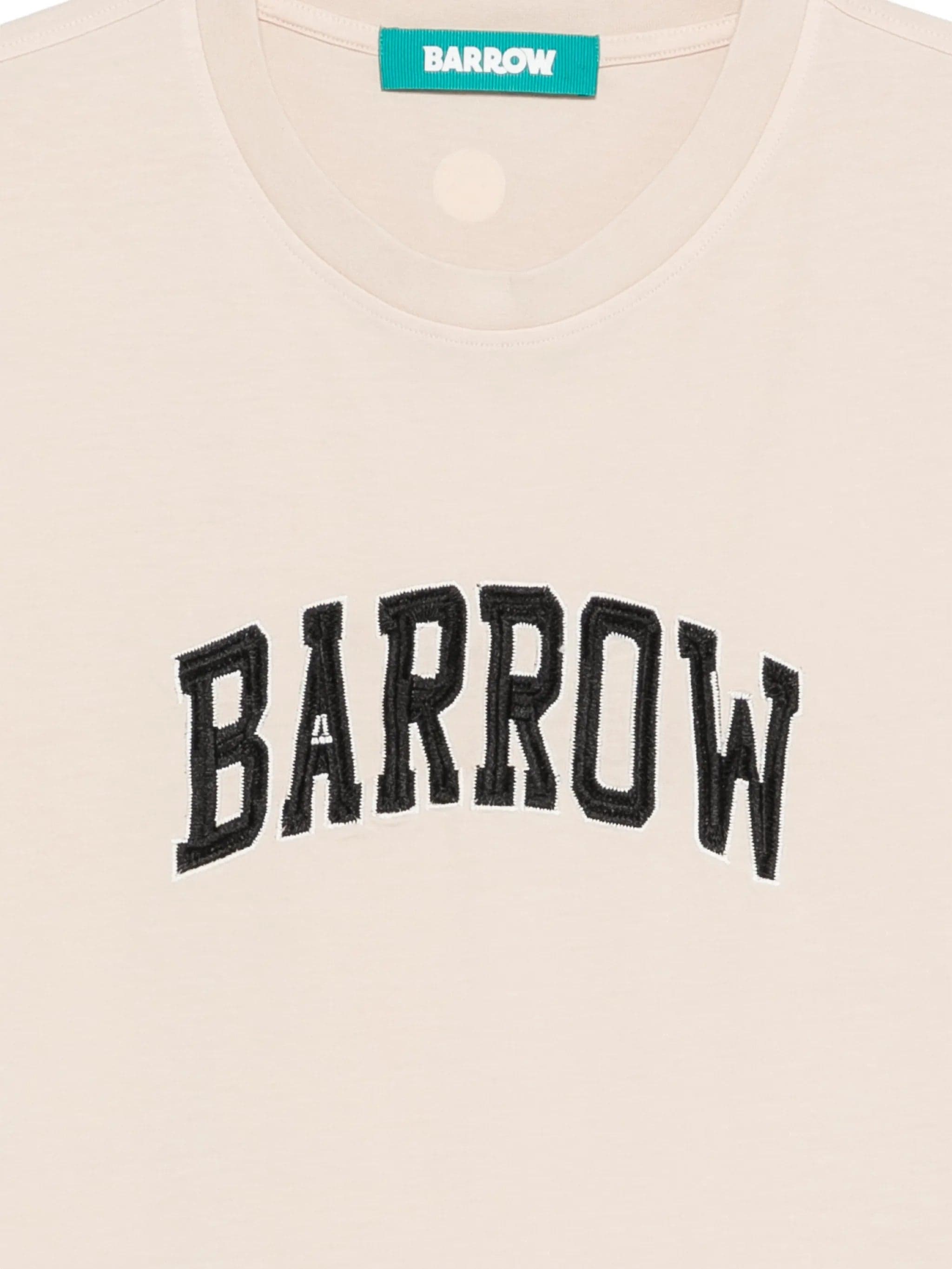 BARROW Barrow - T-Shirt Beige e Nera da Donna - 3