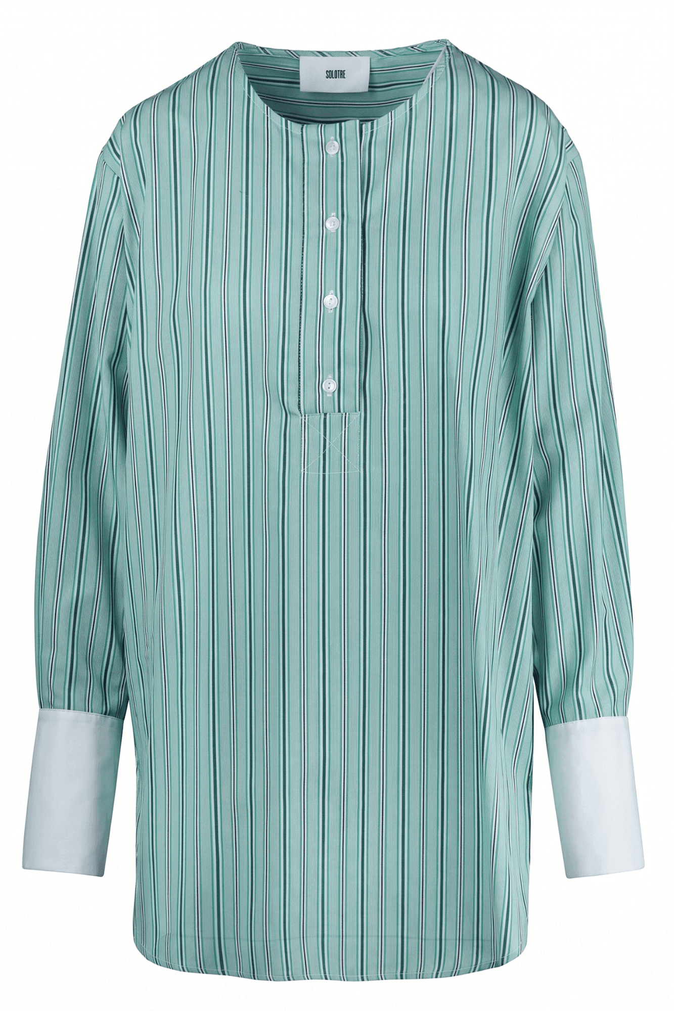 SOLOTRE Solotre - Camicia - 470677 - Bianco/Verde - 7
