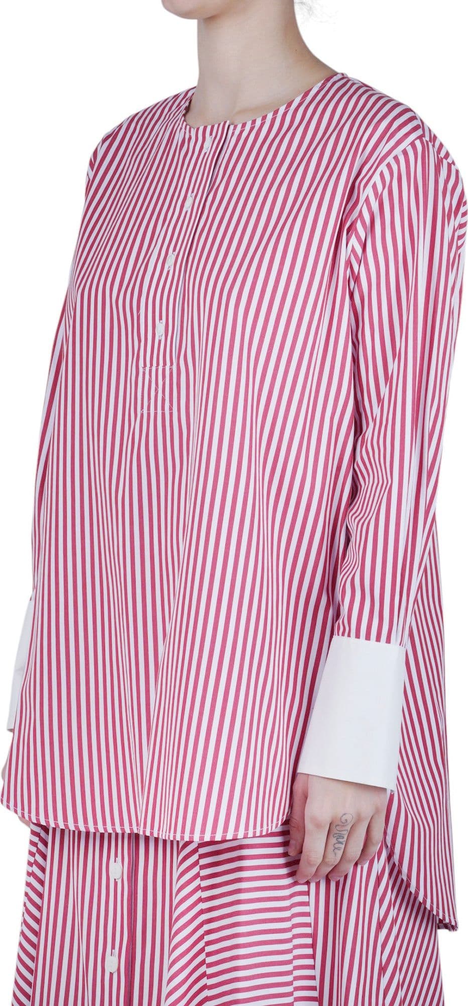SOLOTRE Solotre - Camicia - 470677 - Bianco/Rosso - 4