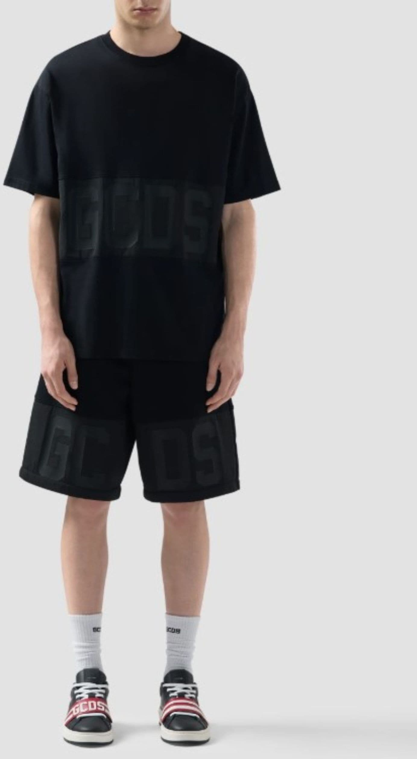 GCDS  T-SHIRT BAND LOGO TONAL LOOSE SS T-SHIRT - 2