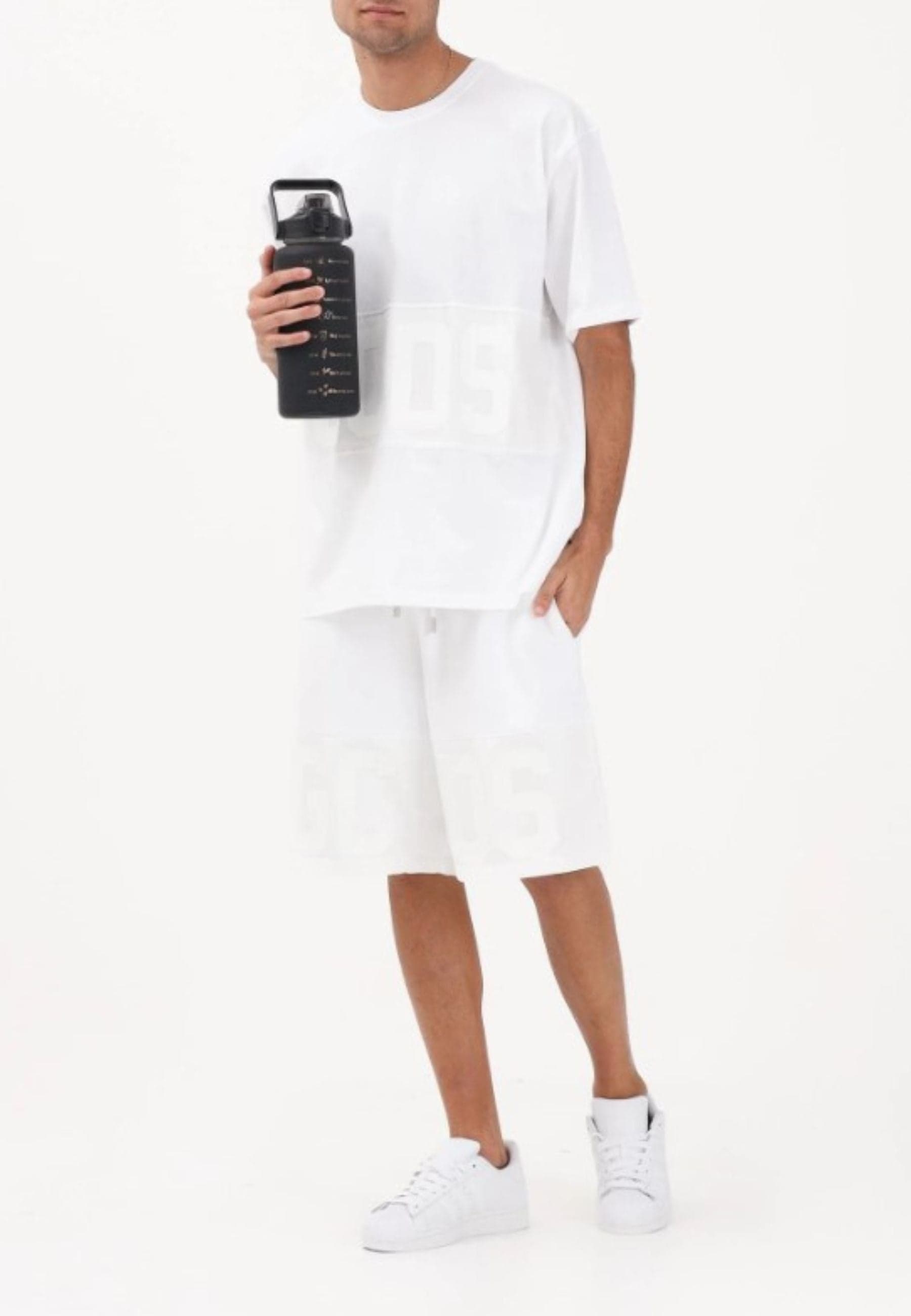 GCDS  BERMUDA BAND LOGO TONAL SWEATSHORTS - 2