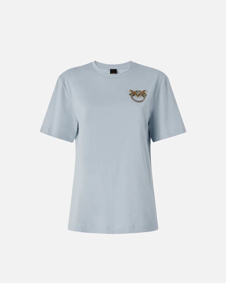 Pinko PINKO  STREPITOSO T-SHIRT JERSEY RICAMO SS26 - 11
