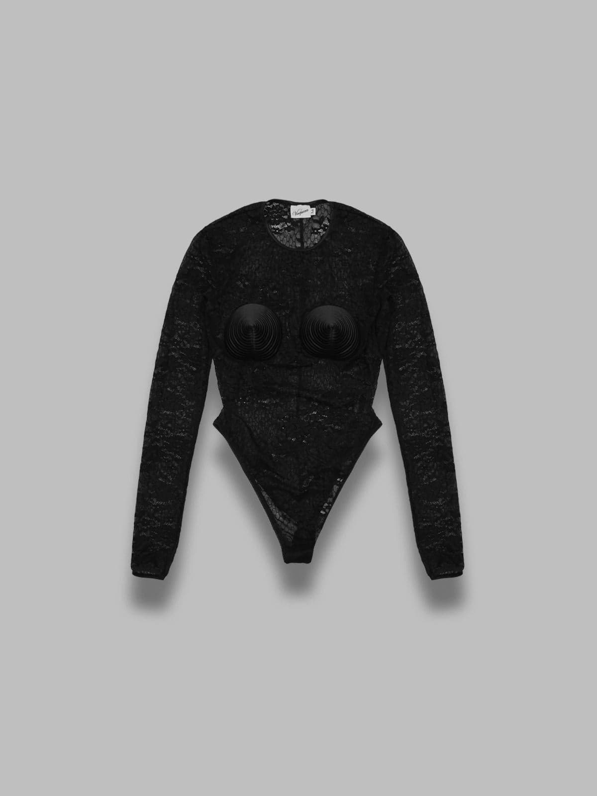 VAQUERA lace bullet bra bodysuit