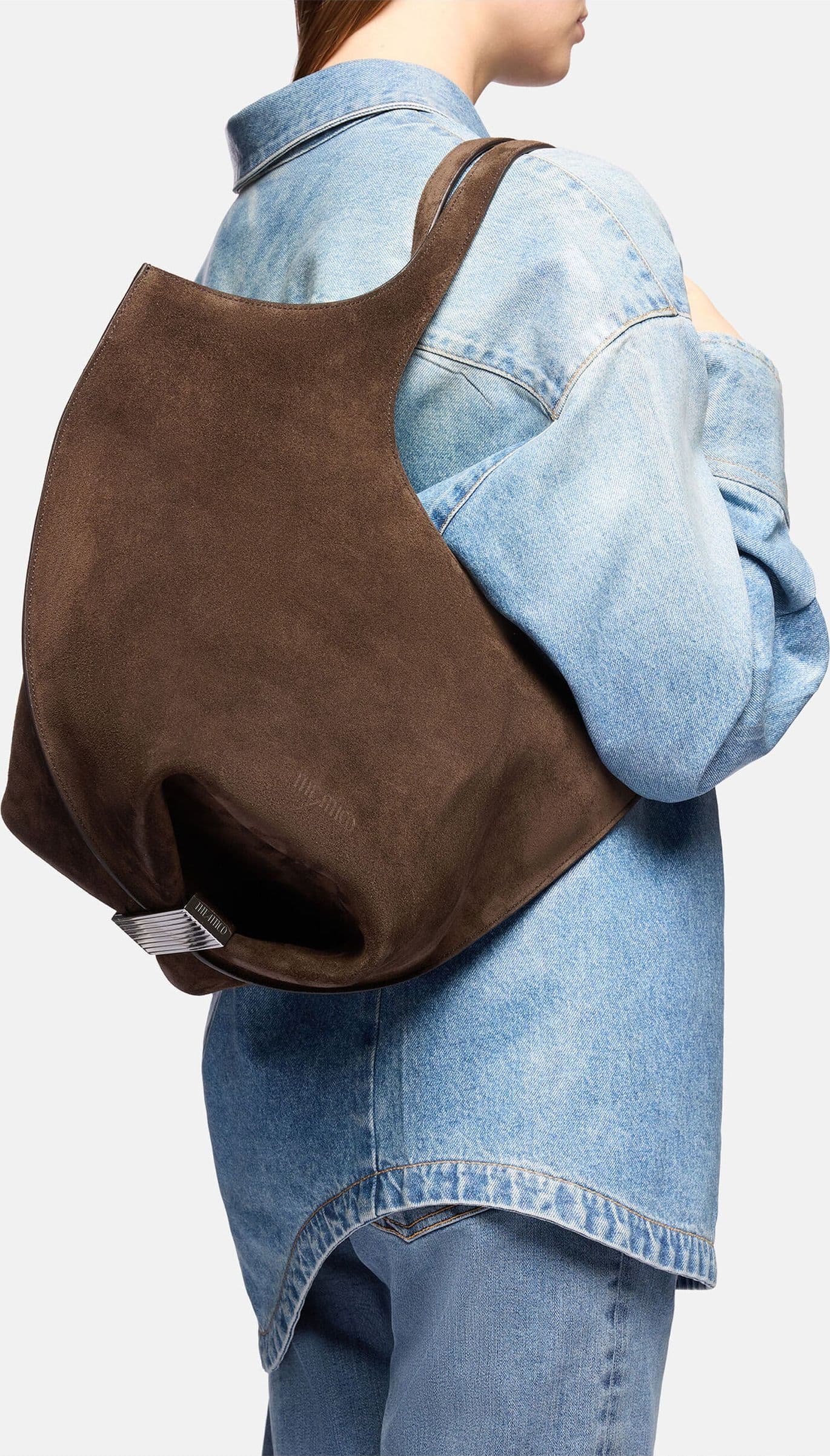 THE ATTICO The Attico - Borsa a Spalla Beige e Marrone da Donna - 7