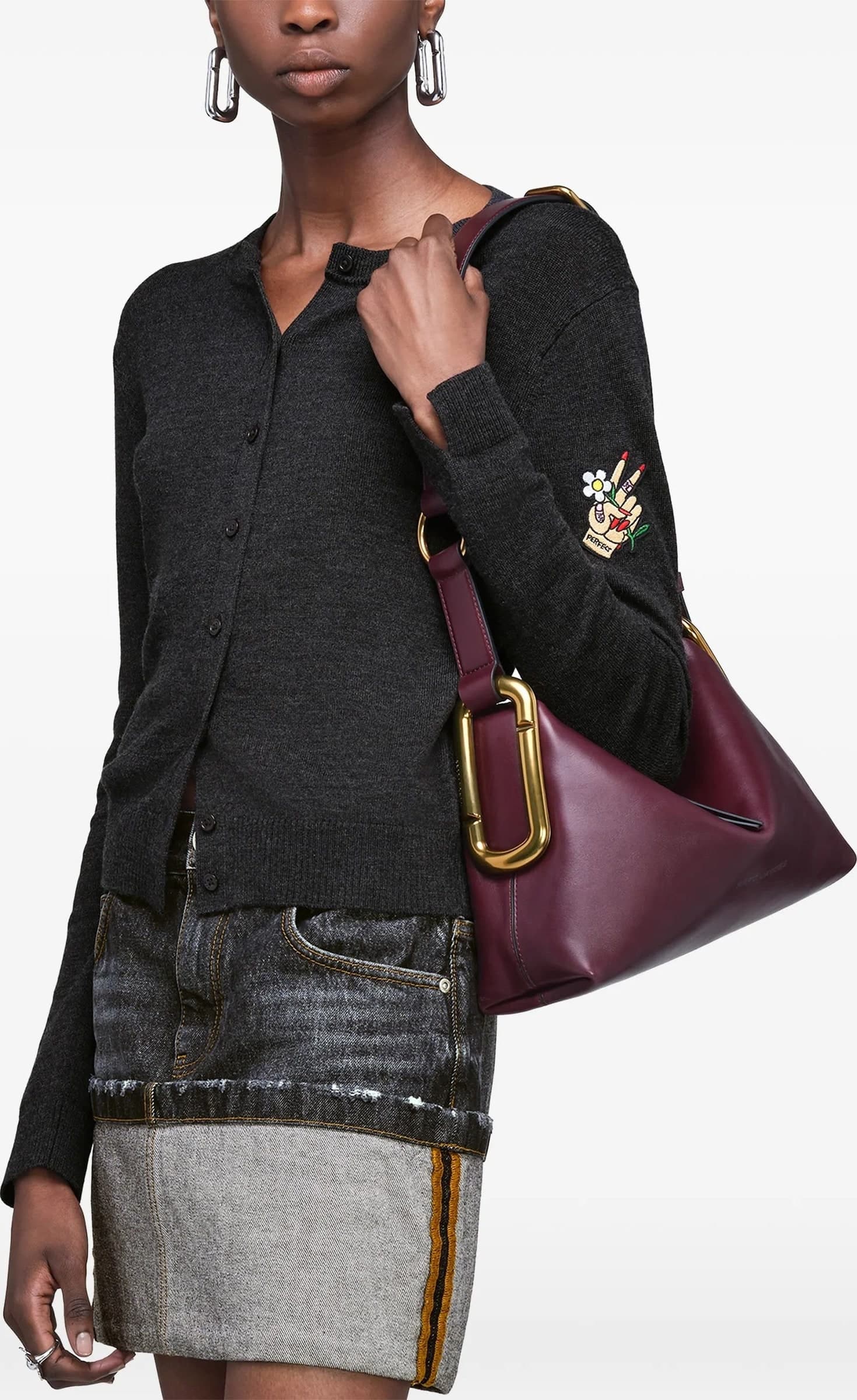 MARC JACOBS Marc Jacobs - Borsa a Mano Nera e Rossa da Donna - 13